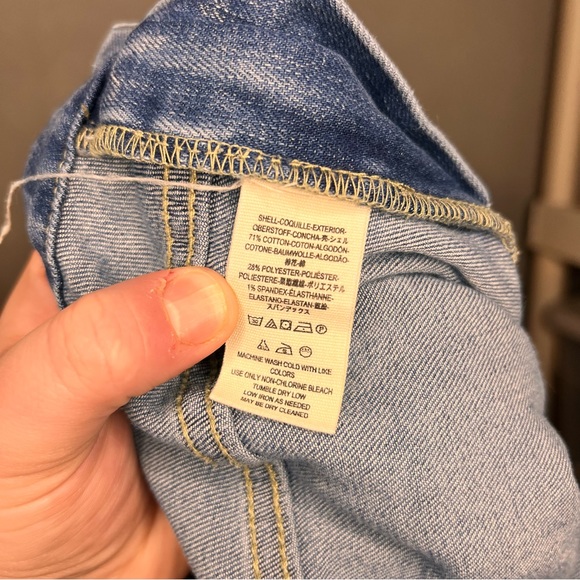 Free People Washed Denim Overalls Medium Wash 27 - Picture 10 of 10
